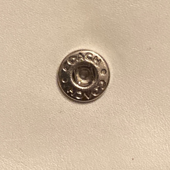 Coach EUC Penelope White Leather Clutch Wallet with Silver logo on front flap. - Picture 15 of 15